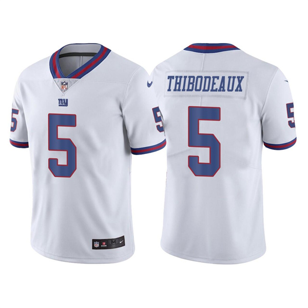 Men's New York Giants #5 Kayvon Thibodeaux White Vapor Untouchable Limited Stitched Jersey - Click Image to Close